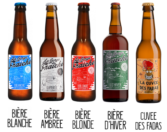 Bière bio artisanale du Sud de la France, la bière Gorge Fraîche d'Occitanie